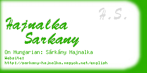 hajnalka sarkany business card